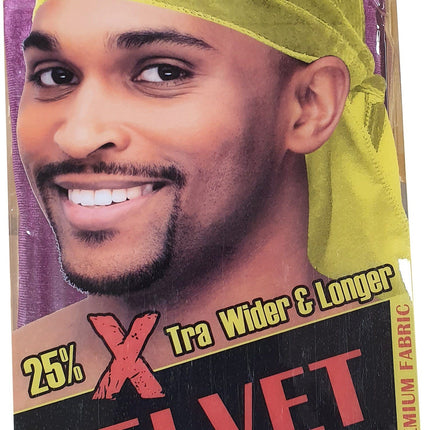Durag X tra Wider and Longer Velvet Luxe Durag Violetta M4805AST
