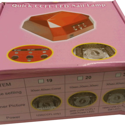 Quick CCFL Led Nail Lamp Dark Red 36 W