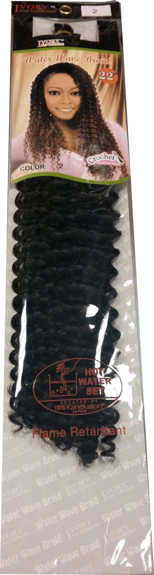 Ivory Water Wave Braid Crochet 22 inch