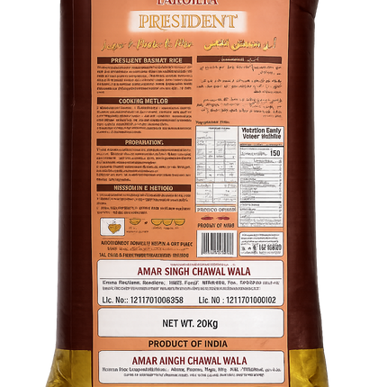 Lal Quila President Basmati 20Kg