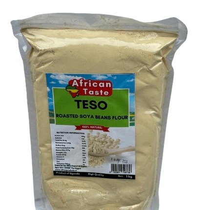 African Taste Teso Roasted Soya Beans Flour 1kg