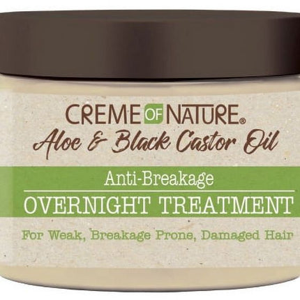 Creme of Nature Aloe Black Castor Oil Overnight Treatment 4.7oz - Africa Products Shop
