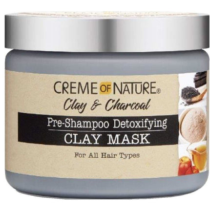 Creme of Nature Clay & Charcoal Pre-Shampoo Detox Mask 12oz. - Africa Products Shop