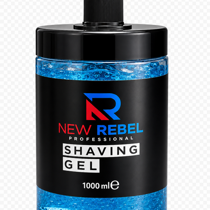 New Rebel Professional Shaving Gel Blue – Transparent Shave Gel 1000ml