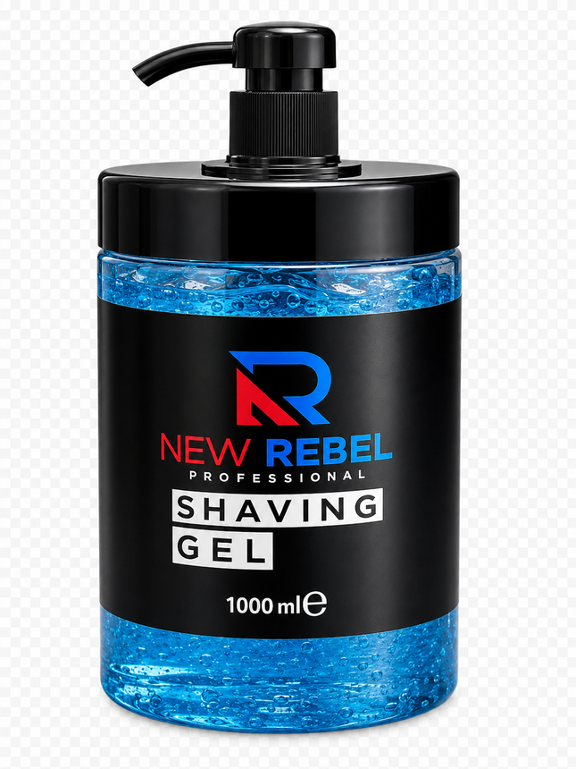 New Rebel Professional Shaving Gel Blue – Transparent Shave Gel 1000ml