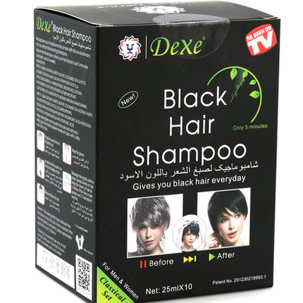 Dexe Black Hair Shampoo 25 ml x 10 - Africa Products Shop