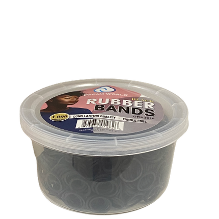 Dream World Black Rubber Bands DRE2016 1000 pieces - Africa Products Shop