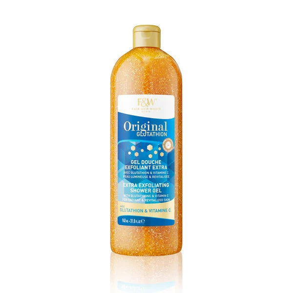 Fair & White EXTRA EXFOLIATING SHOWER GEL ORIGINAL GLUTATHION 940ml