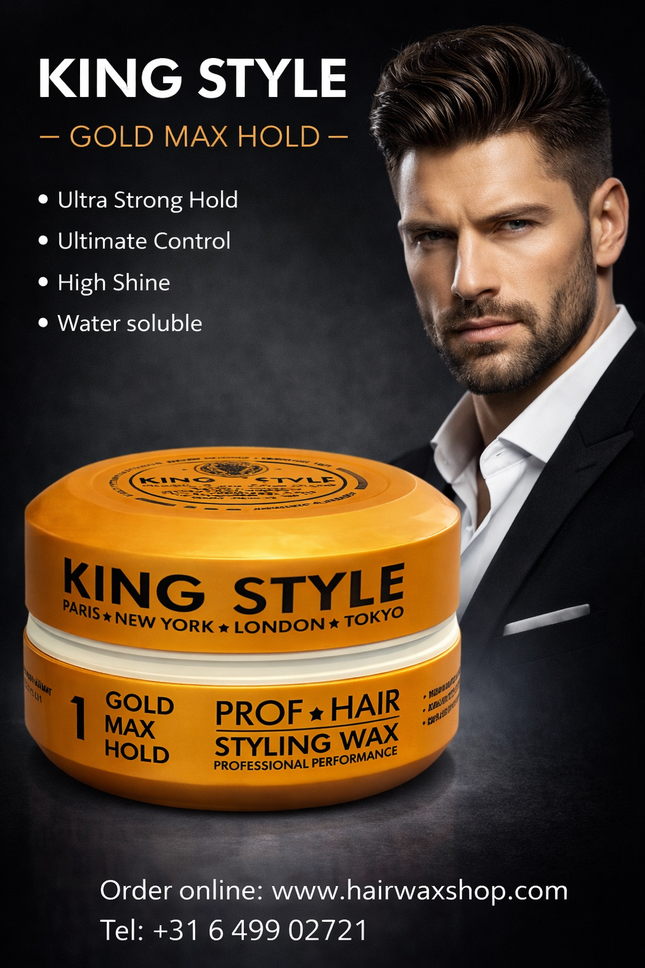 King Style Aqua Wax Gold Maximum Hold 1 150 ml - Hairwaxshop