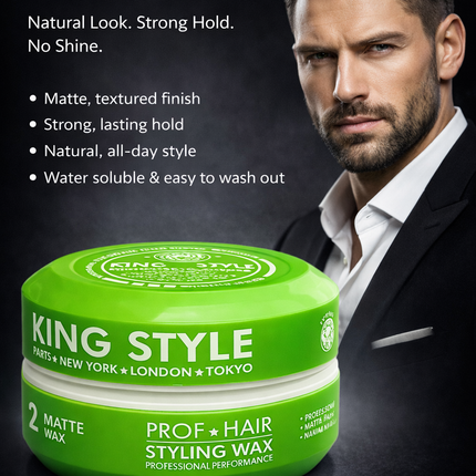 King Style Styling Wax Matte Wax 2 150 ml - Hairwaxshop