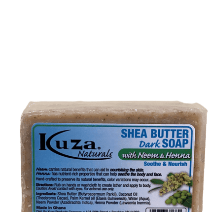 Kuza Naturals Shea Butter Neem and Henna Dark Soap 114 g - Africa Products Shop