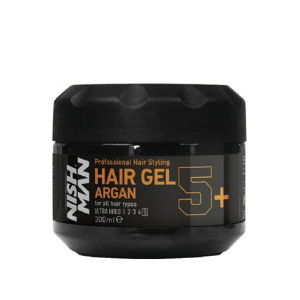 Nishman Hair Gel Argan 5+ Ultra Hold 300ml - Africa Products Shop