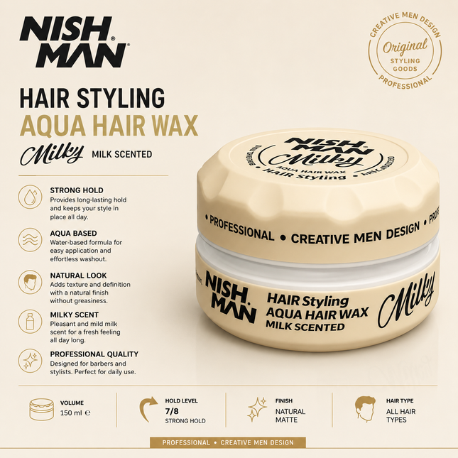 Nishman Hair Styling Wax Milky 150 ml