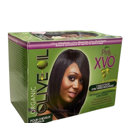 Pink Organic Olive Oil XVO Relaxer Kit Super Strength - Africa Products Shop